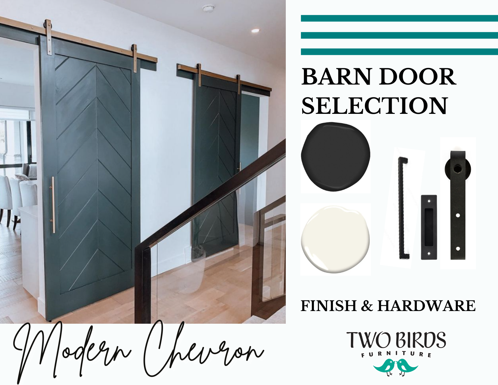 Quick Ship Modern Chevron Door Package