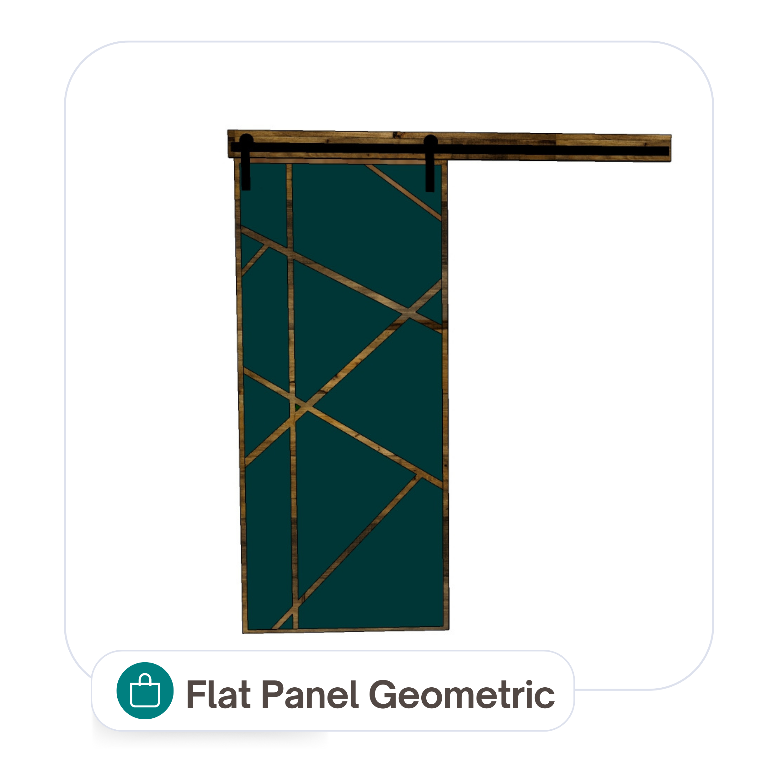 Barn Door - Flat Panel Geometric