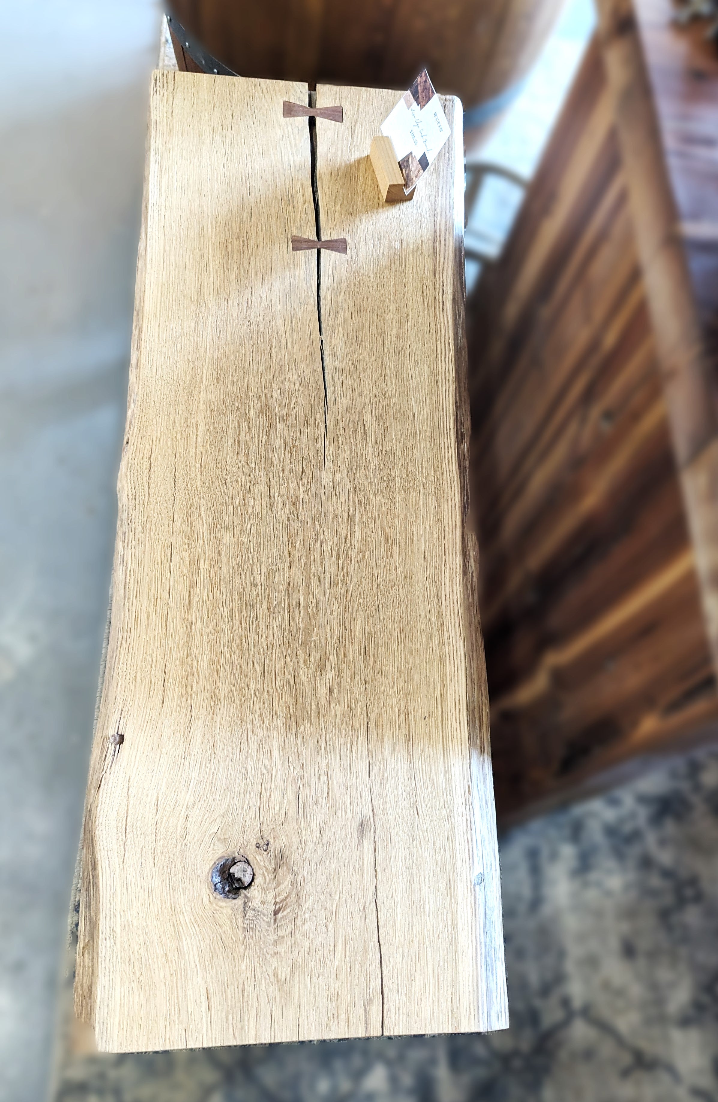 Live Edge Oak Bench