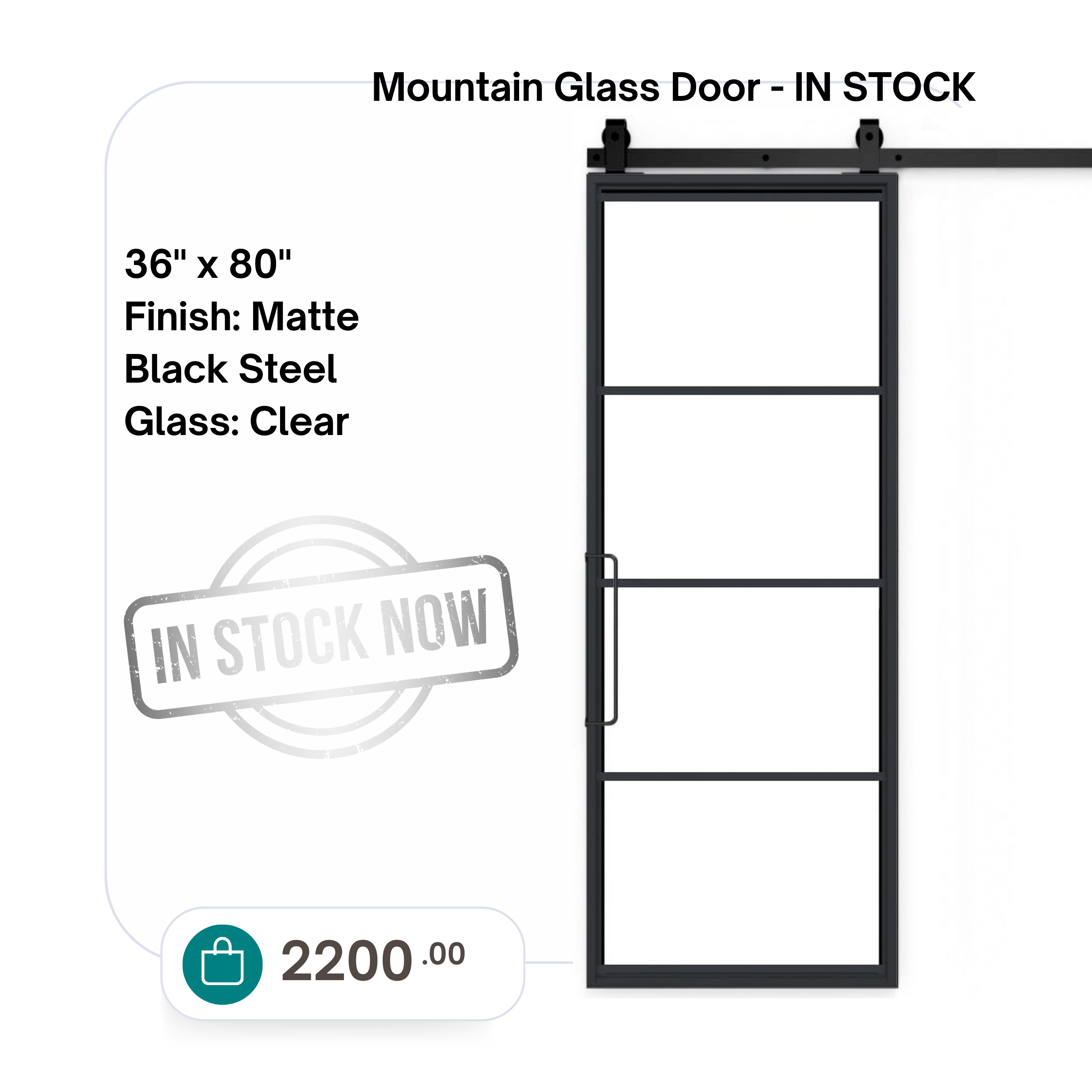 In Stock MOUNTAIN Glass Doors