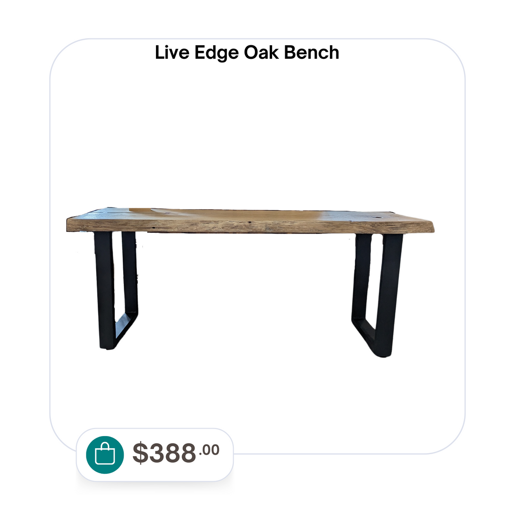 Live Edge Oak Bench