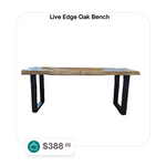 Load image into Gallery viewer, Live Edge Oak Bench
